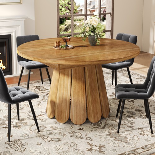 Extendable round dining - dining, table