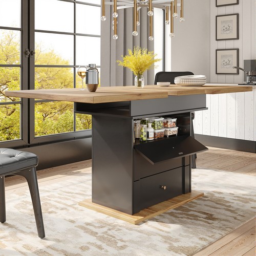 Extendable dining table with - extendable,