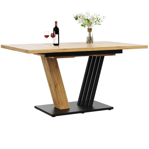 Extendable dining table - table, w/