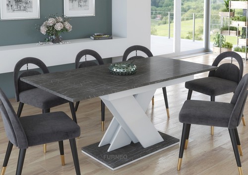 Modern dining table - dining, extendable