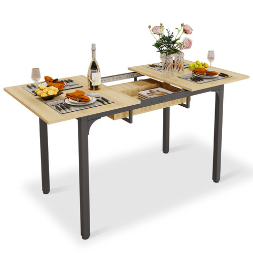 Wooden extendable dining table - dining,